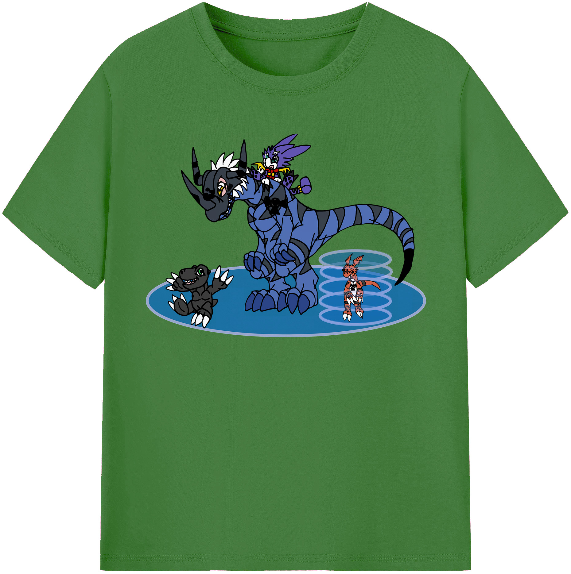 （画像用） Digimon デジタルモンスター/デジモン レディースカジュアルプリントTシャツ（綿100％）